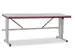 table d'emballage,HxlxP 720-1120x1600x800mm,panneau gris clair