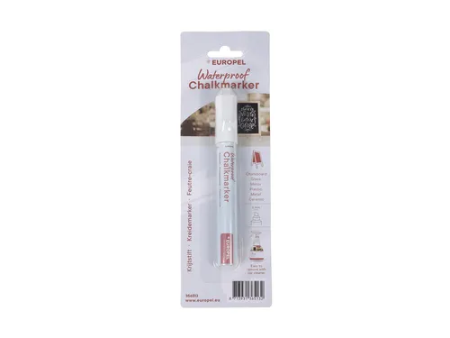 Krijtstift Europel watervast 3-6mm wit blister 1 stuk