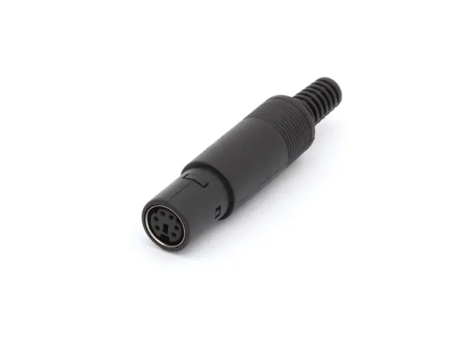 Vrouwelijke 6P Mini-Din Plug - Zwart