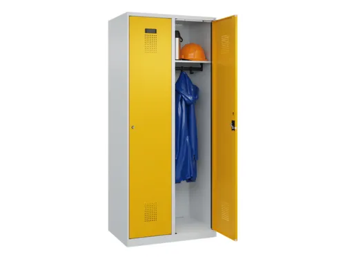 locker,HxBxD 1850x800x500mm,2vak,vak B 400mm,cil.-slot,staand op vloer