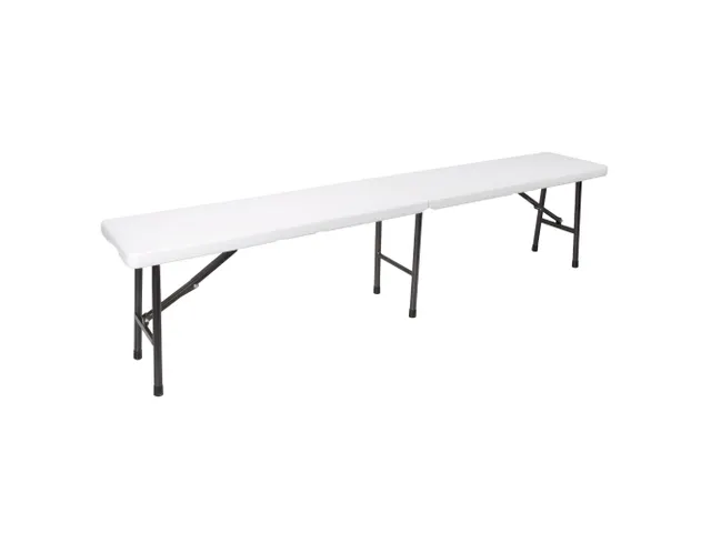 Inklapbare bank weerbestendig 180x25x43cm Wit