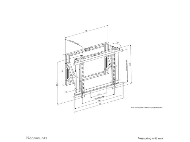 Neomounts WL95-800BL1 Support mural pour Videowall 42-70 inch - max 35