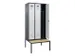 locker met bank,voor scheiding van kleding,HxBxD 2120x900x815mm,3vak