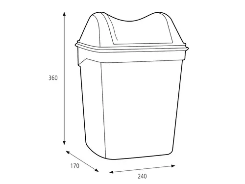 Dameshygiënebak Katrin 8 liter wit 91851
