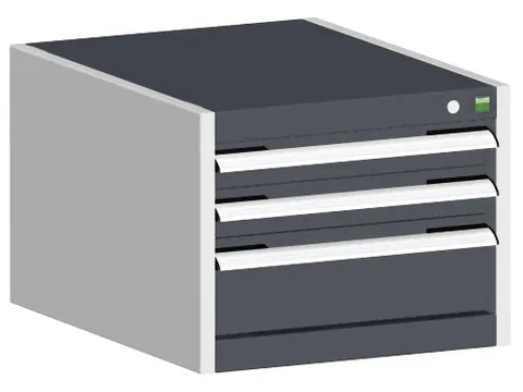 ladekast,HxBxD 400x525x525mm,3lade(n),m. lade voor normale belastingen