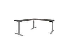 Elektrisch Hoekbureau Dextro Plus 180x200cm Frame Alu Blad Logan Eik