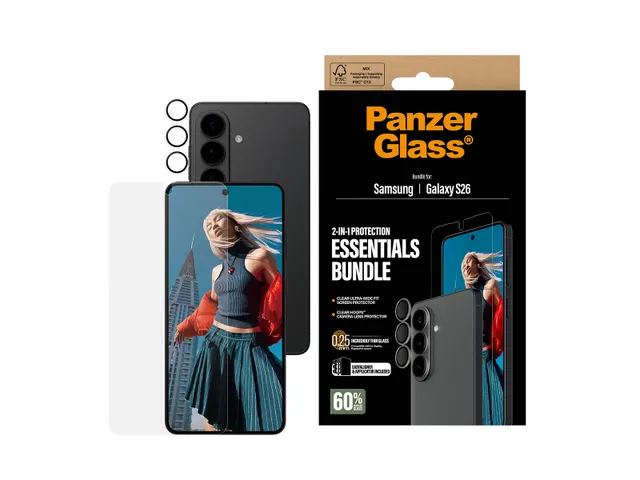 PanzerGlass 2-in-1 Hoops Bundle Samsung Galaxy S26 | Ultra-Wide F