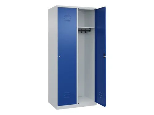 locker,HxBxD 1850x800x500mm,2vak,vak B 400mm,cil.-slot,staand op vloer