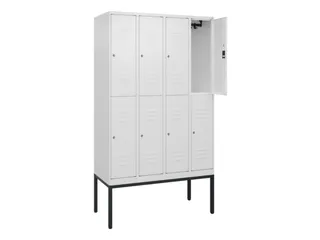 dubbeldekse locker,HxBxD 2120x1200x500mm,4x2vak.,vak B 300mm,cil.-slot - 2