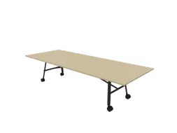 klaptafel,HxBxD 750x3200x1200mm,hoekig,4voeten donkergrijs,ovale buis