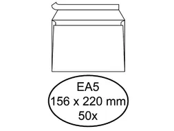 Envelop Hermes Bank Ea5 156x220mm 80gr 50st Wit Zelfklevend