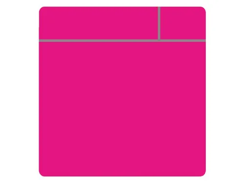 Magneet scrum 75x75mm roze 5 stuks
