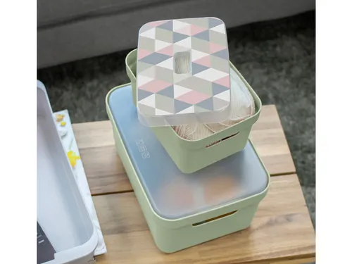Sigma Home opbergbox 2,5L groen - 17,7x12,8x9,3cm
