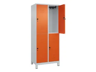 dubbeldekse locker,HxBxD 1950x800x500mm,2x2vak.,vak B 400mm - 2