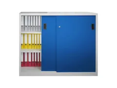 schuifdeurkast,HxBxD 1200x1500x600mm,RAL7035,front RAL5010