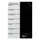Glasmagneetbord Naga 40x60cm weekplanner GB zwart/wit