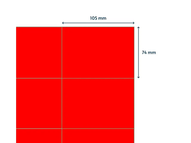 Etiket 105x74mm Fluor Rood 100 Vel