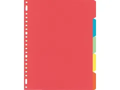 Tabbladen Kangaro A4 23-gaats PE405M 5-delig assorti karton