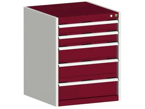 ladekast HxBxD 800x650x525mm 5laden romp RAL7035 front RAL3004