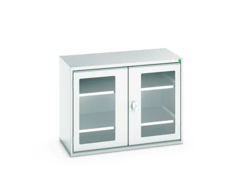 vitrinekast 800x1050x550mm 2xStalen bodem romp RAL7035 front RAL7035