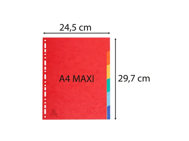 Tabbladen glanskarton 225g 6 tabs - A4 max