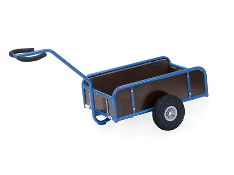 Handtrekwagen 4107L met 4 wanden 2 Wielen 795x445mm Luchtbanden