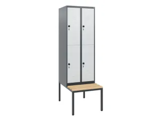 Dubbeldekse dekenkist,HxBxD 1950x600x815mm,2x2vak.,vak B 300mm - 1