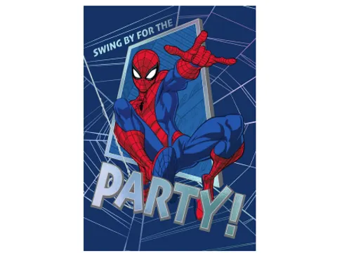 Wenskaart Hallmark uitnodiging Party Spiderman 6 stuks