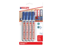 Viltstift edding 3000 rond blauw 1.5-3mm blister à 4st