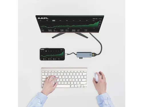 Adapter ACT USB-C 4K multiport voor 2 HDMI monitoren