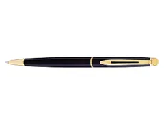 Balpen Waterman Hemisphere Black lacquer GT Medium Blauwe inkt