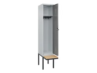 locker met bank,HxBxD 2120x400x815mm,1vak,vak B 400mm,draaigrendel - 2