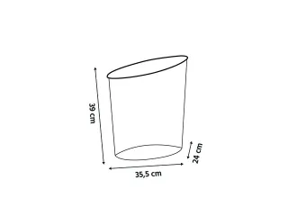 Mesh papierbak 18 liter zwart metaalgaas - 2