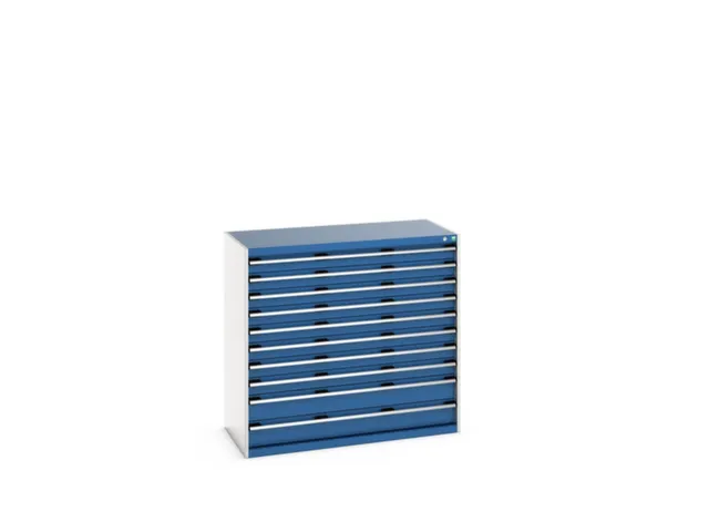 ladekast HxBxD 1200x1300x650mm 10laden RAL7035 front RAL5010
