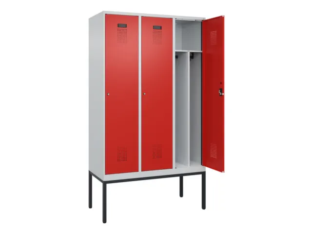 locker voor scheiding van kleding,HxBxD 2120x1200x500mm,3vak
