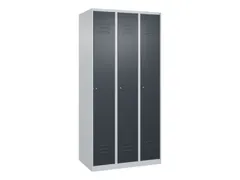 locker,HxBxD 1850x900x500mm,3vak,vak B 300mm,cil.-slot,staand op vloer