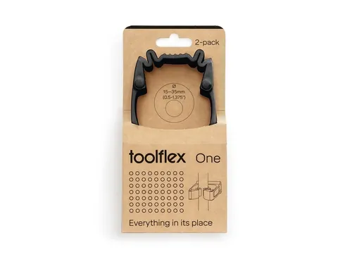 Wandhouder Toolflex One 2 klem adapter 15 tot 35 mm zwart