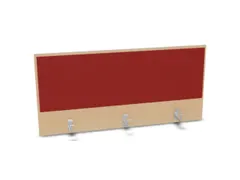 opzetpaneel,v. bureau,aanbouw achter,B 1200mm,NE-esdoorn,BN4011-rood