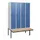 locker met bank,HxBxD 1950x1200x815mm,4vak,vak B 300mm,draaigrendel