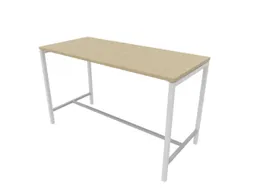 statafel,HxBxD 1070x1800x800mm,hoekig,met 4-voeten wit,blad eiken