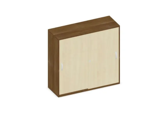 Schuifdeurkast 1150x1200x430mm Romp Noten Decor Front Esdoorn