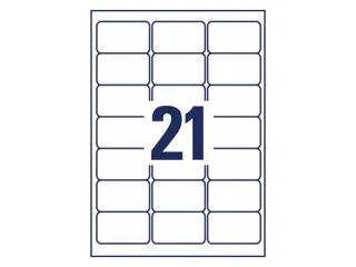 Adrestiket Avery Zweckform 63.5x38.1mm Transparant 525 Stuks - 3