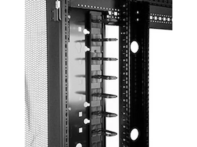 Verticale kabelmanager met D-ring haken 20U 91 cm