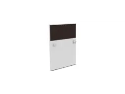 baliepaneel,v. bureau,aanbouw links,B 800mm,Bl-wit,BN2036-bruin