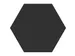Panneau affichage héxagone Noir Ø 60cm