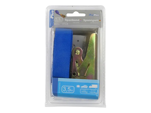 Spanband ProPlus ratel 3,5 meter blauw