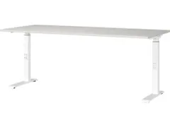 In hoogte verstelbaar bureau,HxBxD 680-910x1800x800mm,blad lichtgrijs