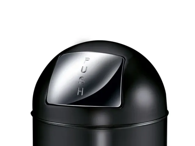 Afvalbak Pushcan 40 Liter Mat Zwart
