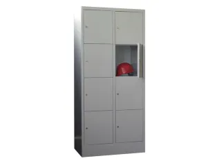 lockerkast,HxBxD 1850x800x500mm,2x4vakken,RAL7035,front RAL6011 - 1