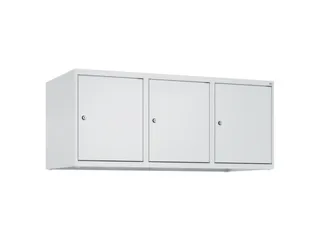 opzetkast,v. locker,3vak.,vak B 400mm,HxBxD 500x1200x500mm,vleugeldeur - 1